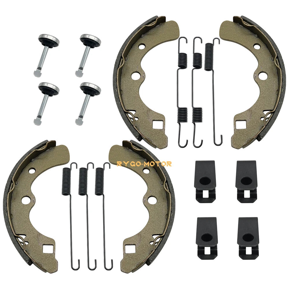 Rear Brake Shoes & Springs Pins for Kawasaki Mule 3000 3010 3020 4000 4010