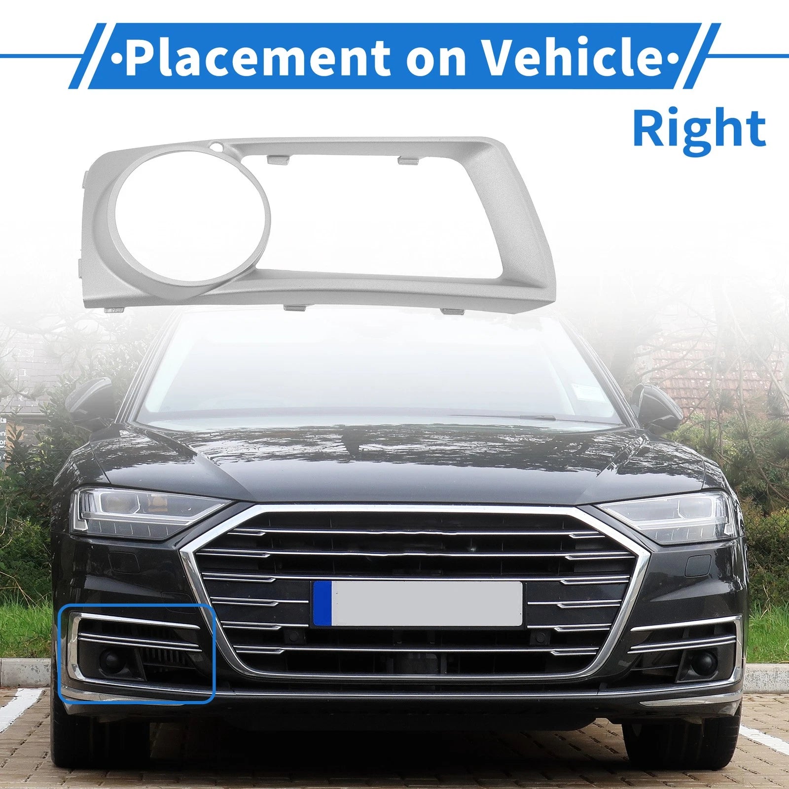 1 Pc Front Right Fog Light Grill Replacement for BMW X6 (2012–2014)
