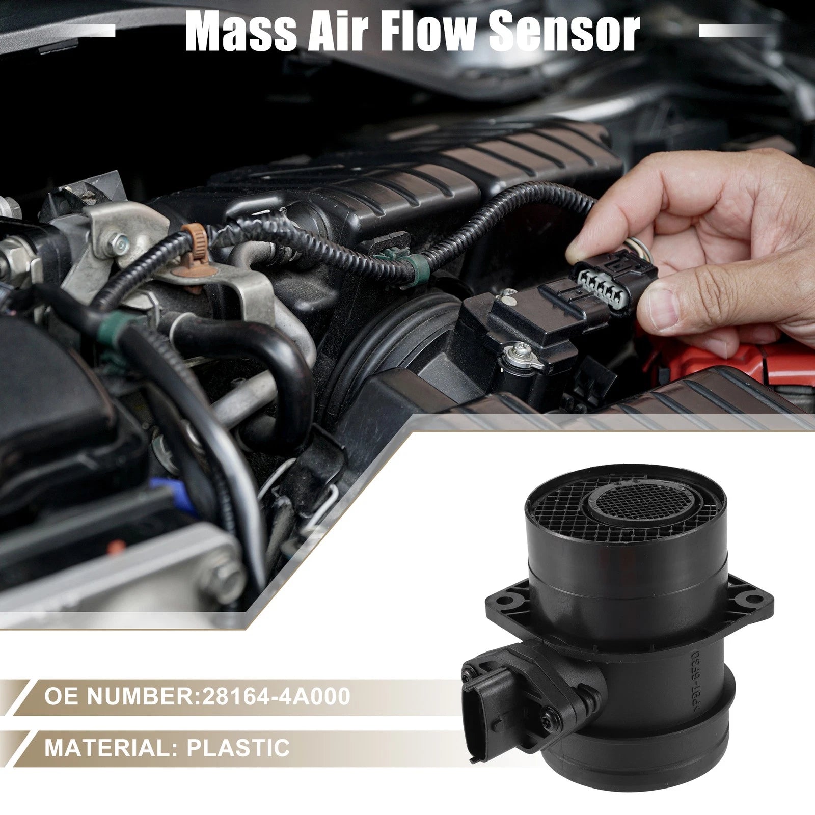 MAF Mass Air Flow Sensor Assembly Replacement for Kia Sorento (2005–2008)