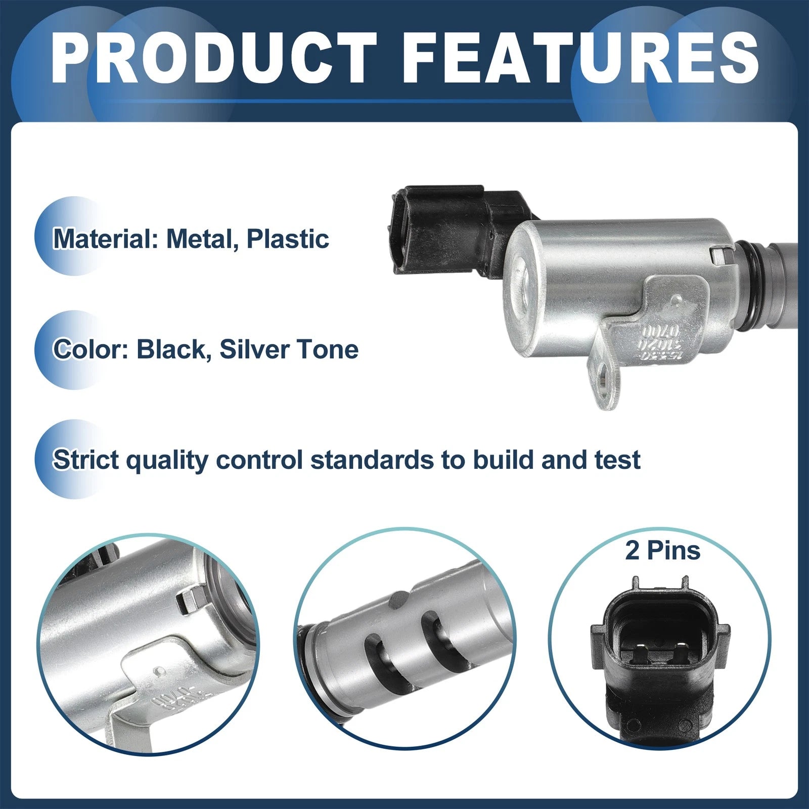 Variable Valve Timing VVT Solenoid Set 2PCS for Lexus ES350 (2007–2014)