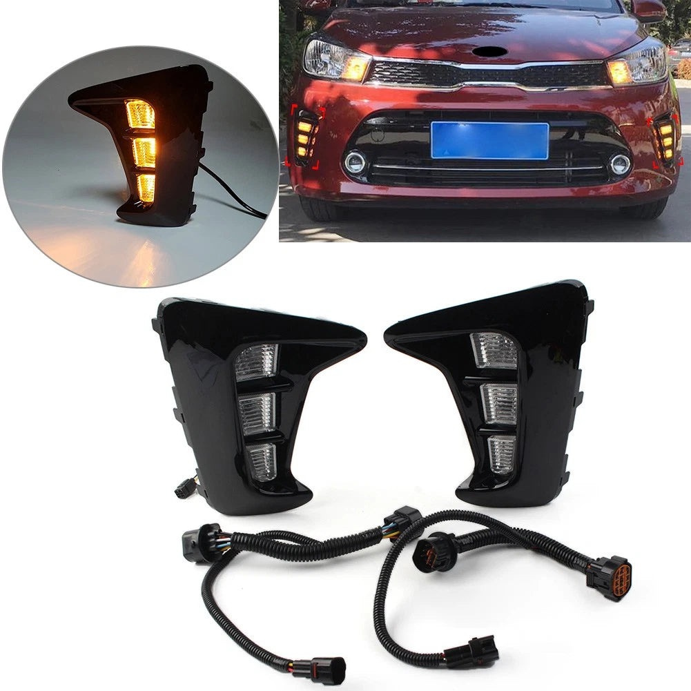 2X DRL Daytime Running Lights for Kia Pegas (2018–2023)