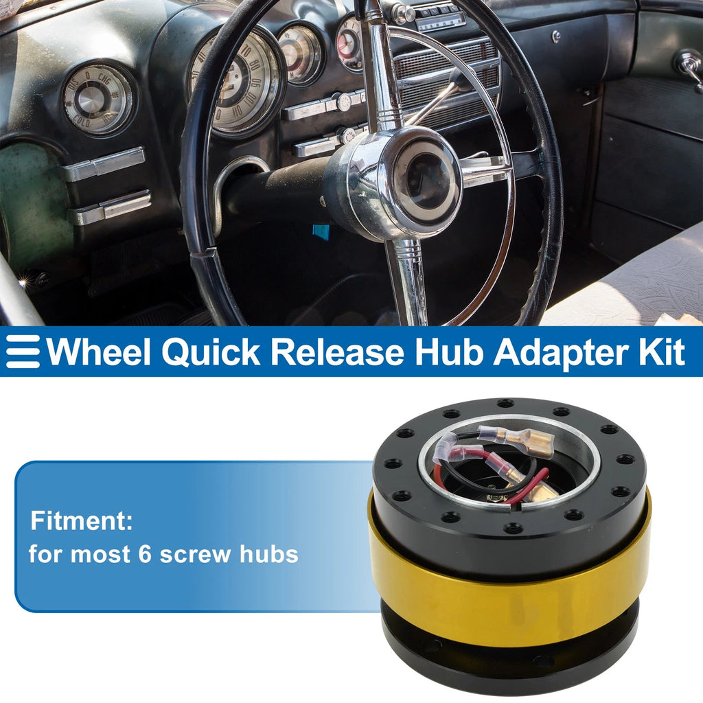 Steering Wheel Quick Release Hub Adapter for Universal 12 Hole Wheels