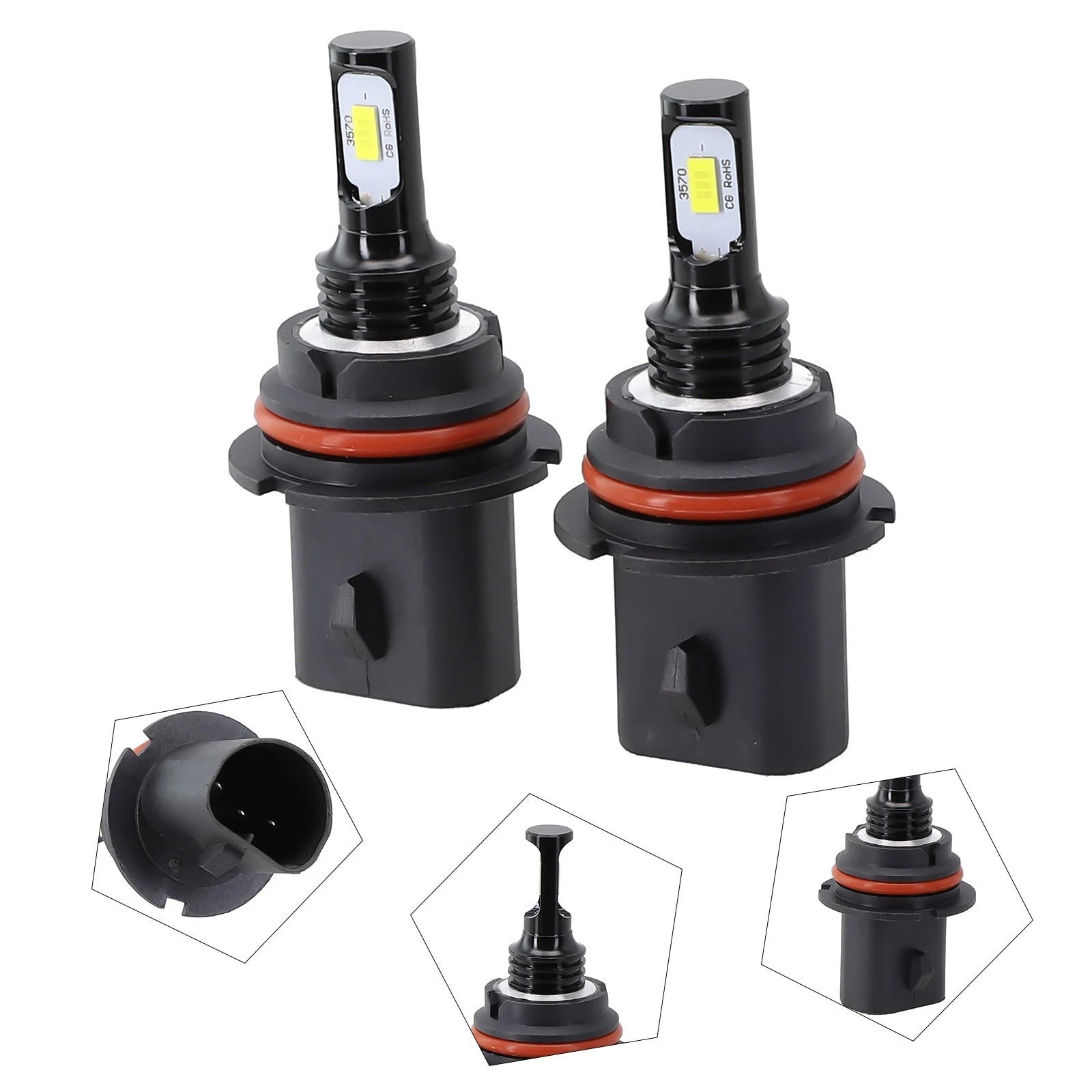 2X 9007 HB5 LED Headlight Bulbs for