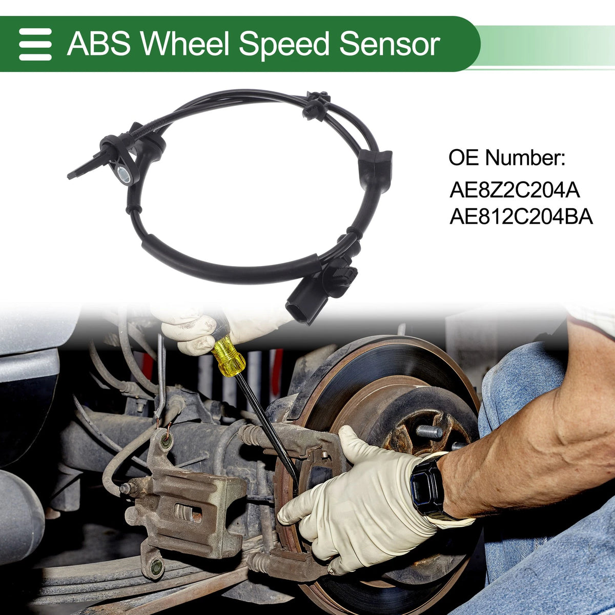 ABS Wheel Speed Sensor for Ford Fiesta 2011–2018 Replacement Rear Left