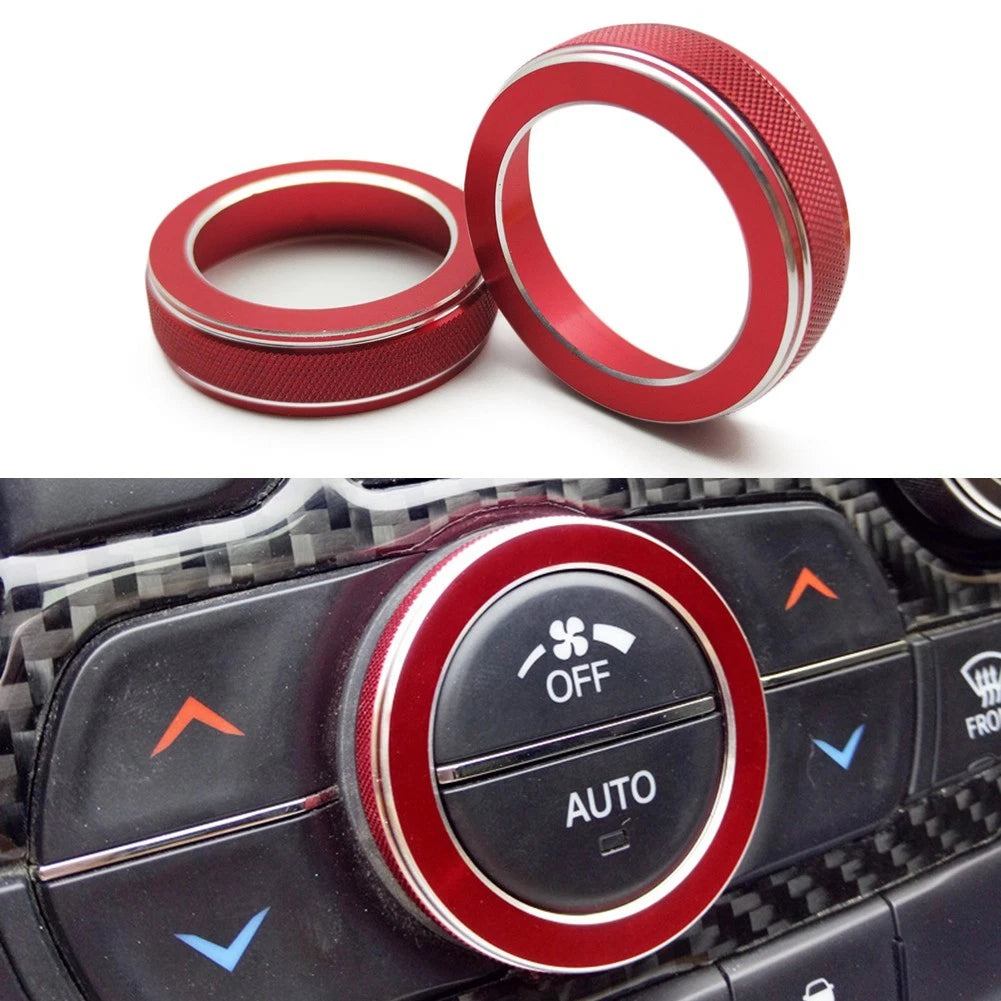 Brand New Volume Knob Covers Car Accessories Front Red Volume CD Switch Knob