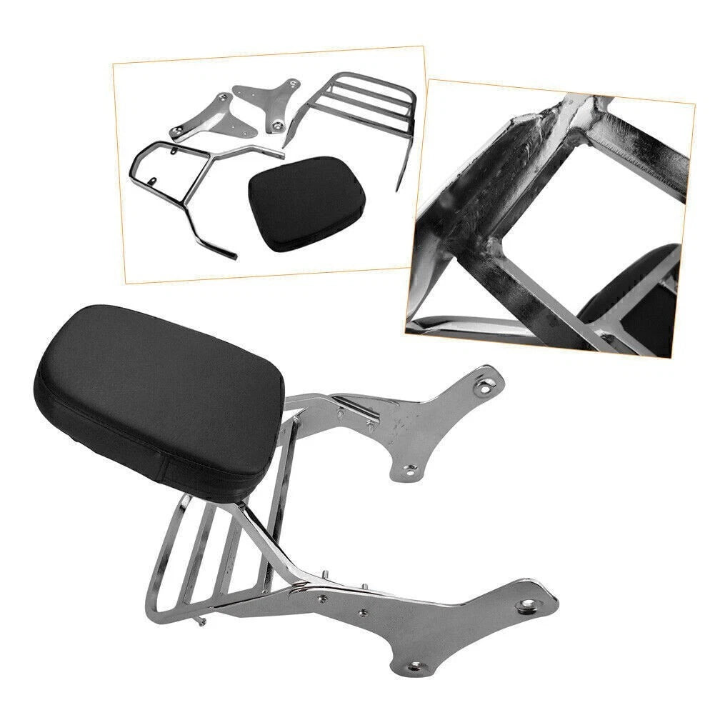 Sissy Bar Backrest with Luggage Rack for Honda Shadow VT750 C2 / VT400 (1997–2003)