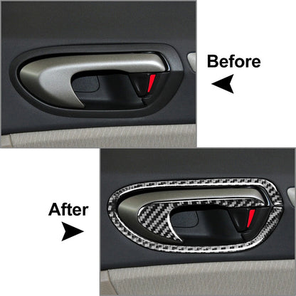 8Pcs Carbon Fiber Interior Door Handle Bowl Trim for Honda Civic (2006–2011)