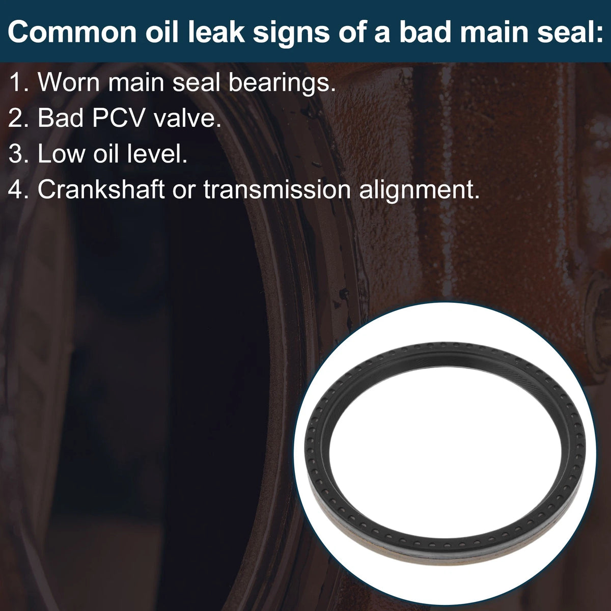 Crankshaft Oil Seal Rear Replacement for Ford F-150 (1996–2007) Engine
