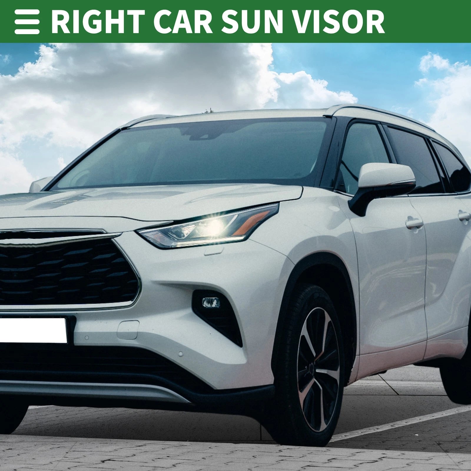 Right Sun Visor Replacement for Toyota Highlander (2014–2016, 2019)