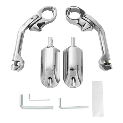 1-1/4" Chrome Long Pegstreamliner Highway Engine Guard Footpeg for Harley