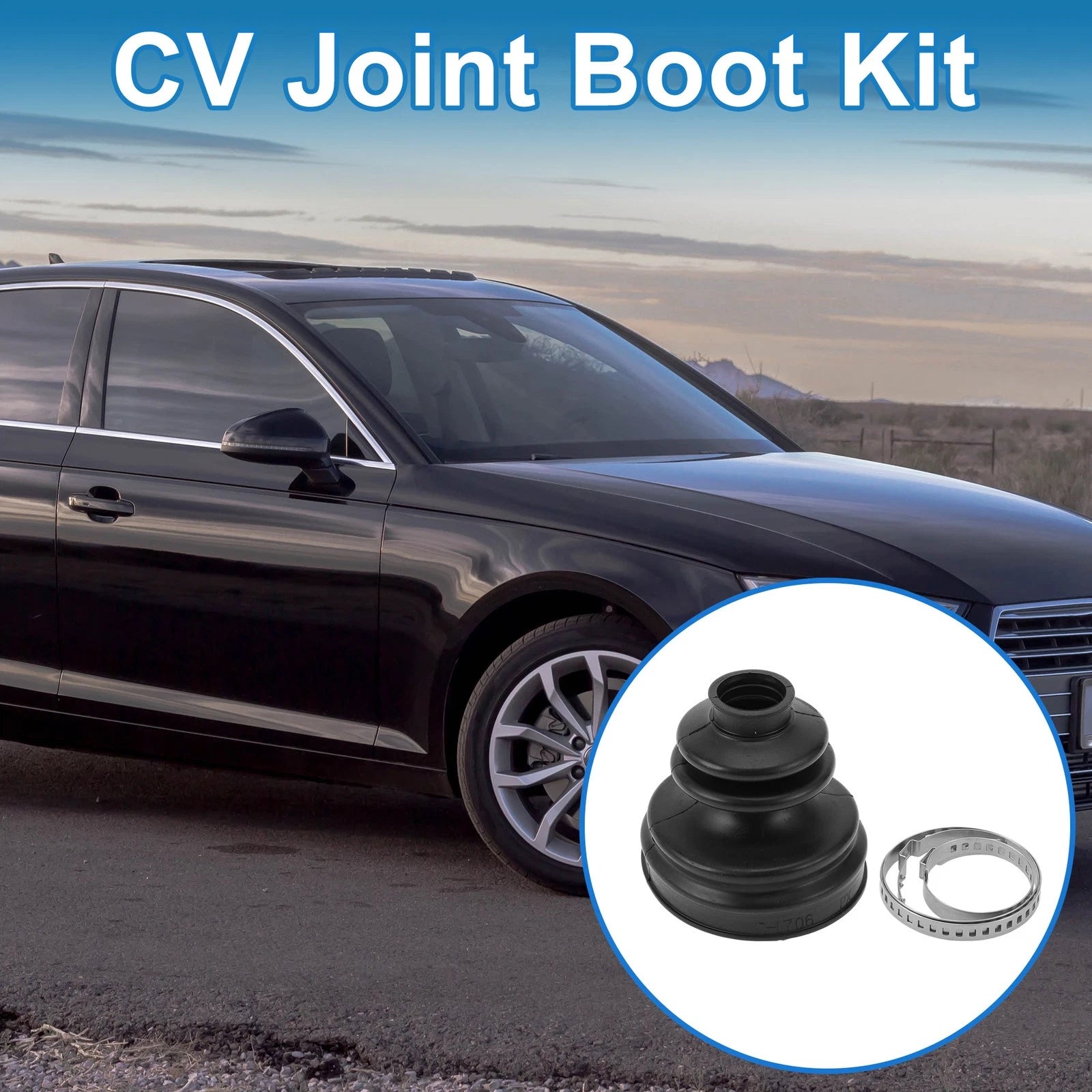 Inner CV Joint Boot Kit with Clamps for Audi A4 A6 (1997–2002)