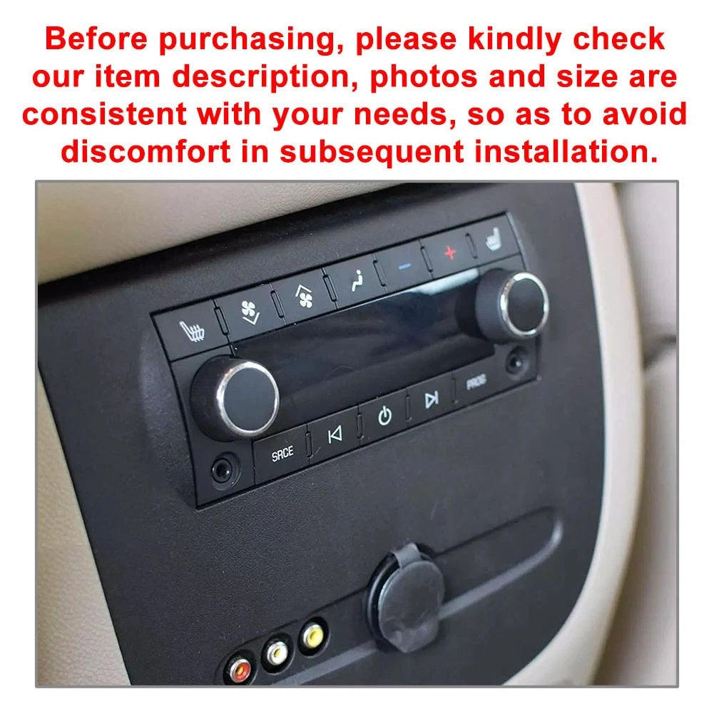 2x Rear Radio Audio Volume Control Knob for Chevrolet GMC 2007-2013 2008 Black