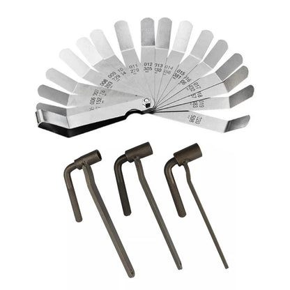 Adjustable Valve Screw Wrench Tool with Feeler Gauge for Motorcycle