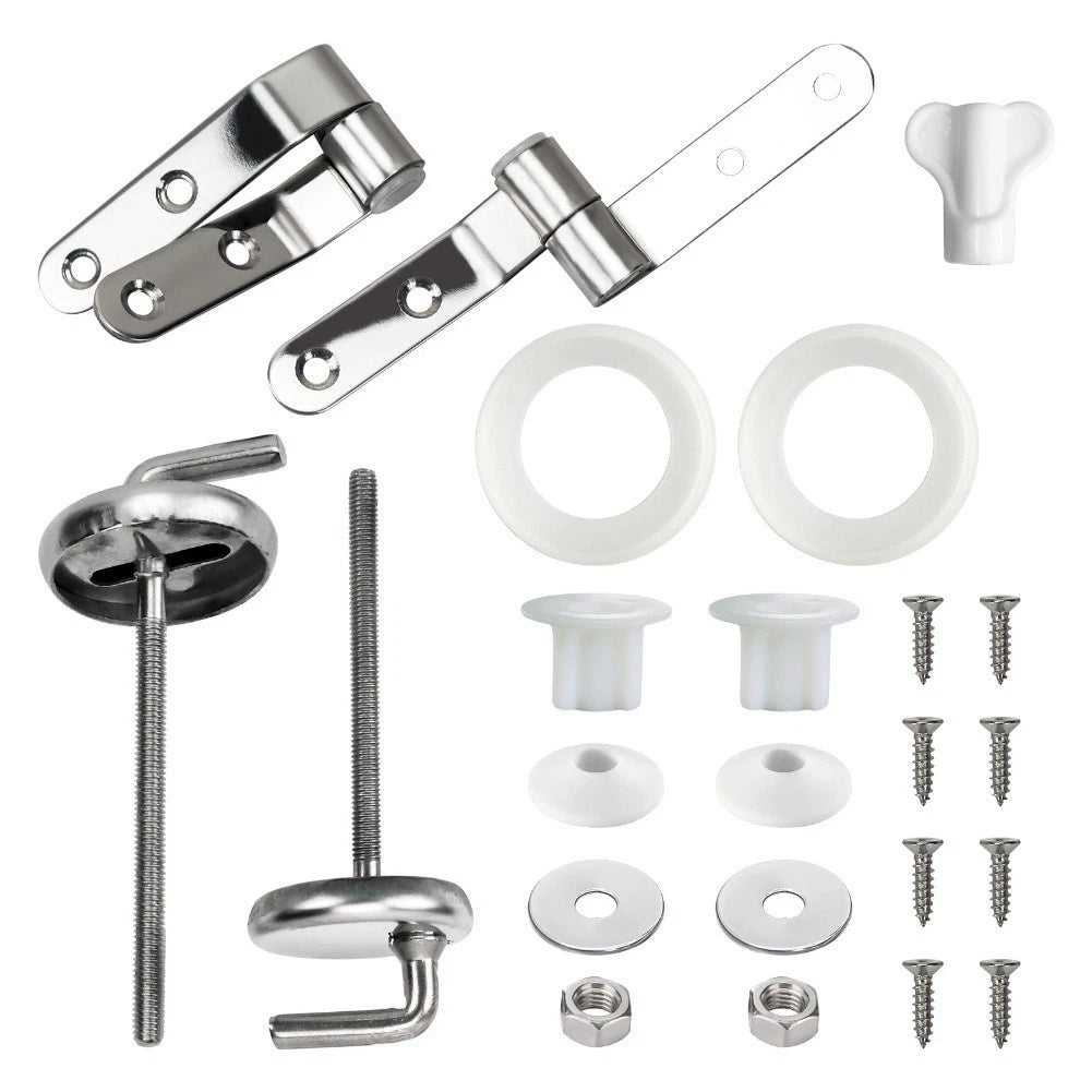 Toilet Seat Hinge Set for Quiet Stable Fit