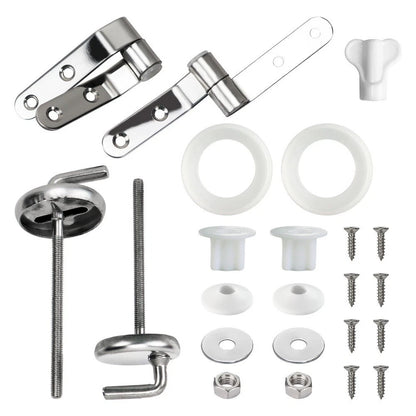 Toilet Seat Hinge Set for Quiet Stable Fit