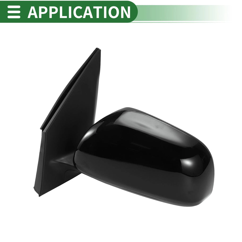 Left Side Door Mirror for Toyota RAV4 (2009–2012) Manual Folding Gloss Black