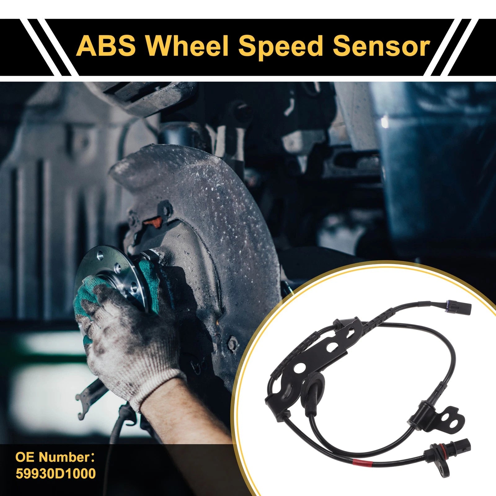 ABS Wheel Speed Sensor No. 59930D1000 for Kia K4 (2014–2017) Rear Right
