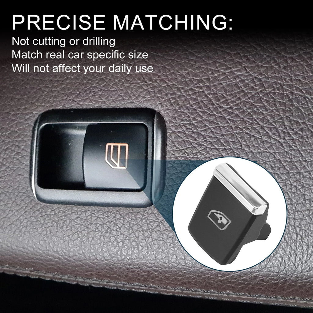 Power Window Switch Button Cover for Porsche Cayenne (2011–2018) Black