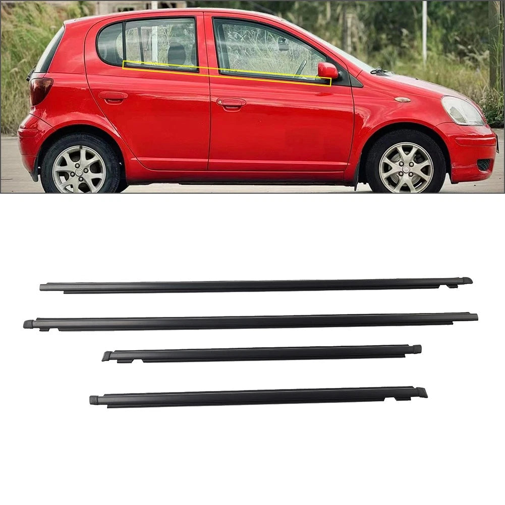Door Seal Strip for Toyota Echo (2000–2005) ABS Rubber Black