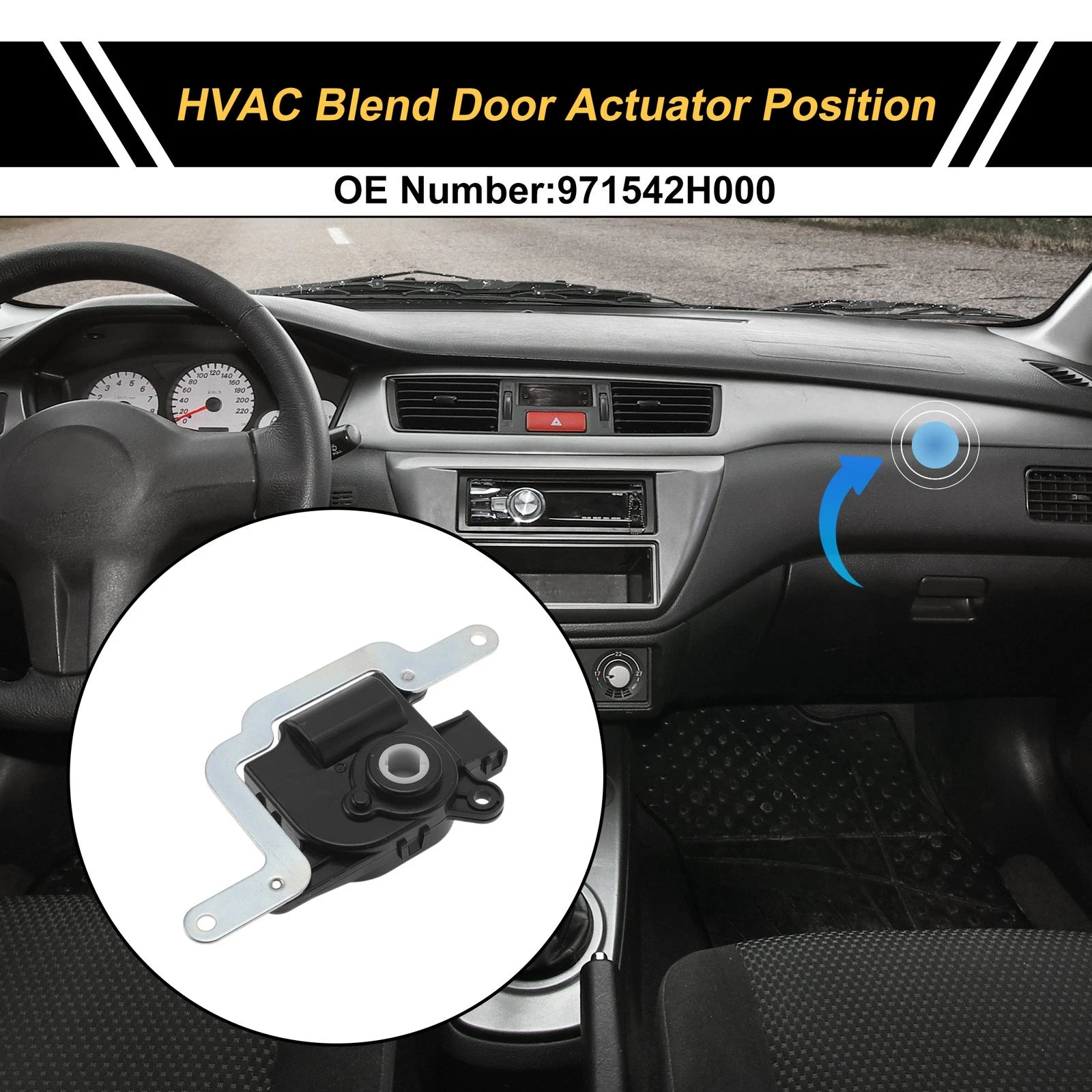HVAC Heater Blend Door Actuator Replacement for Hyundai Elantra (2007–2012)