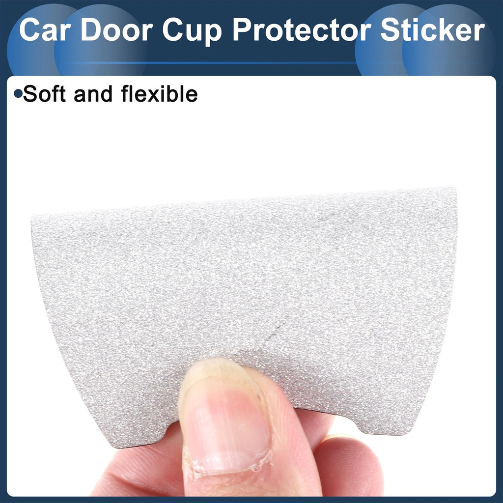 Car Door Handle Scratch Protector for (68x85mm, Matte Silver)