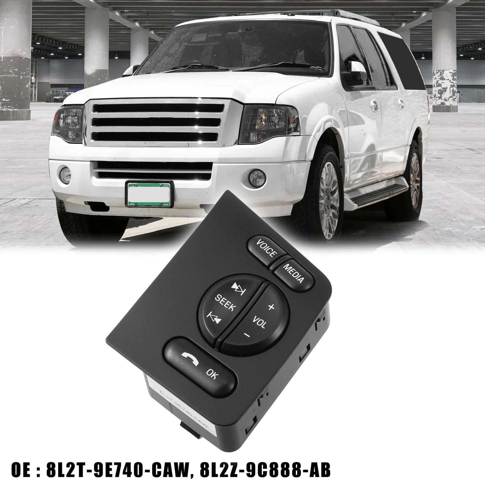 Steering Wheel Switch Button for Ford Expedition (2009–2014) 8L2T-9E740-CAW