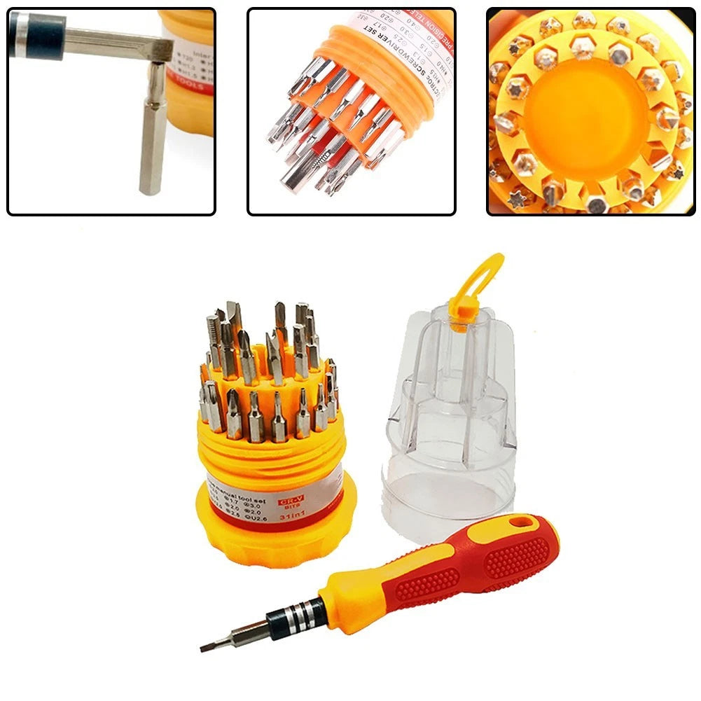 31-Piece Screwdriver Bit Set with Storage Box for Computers