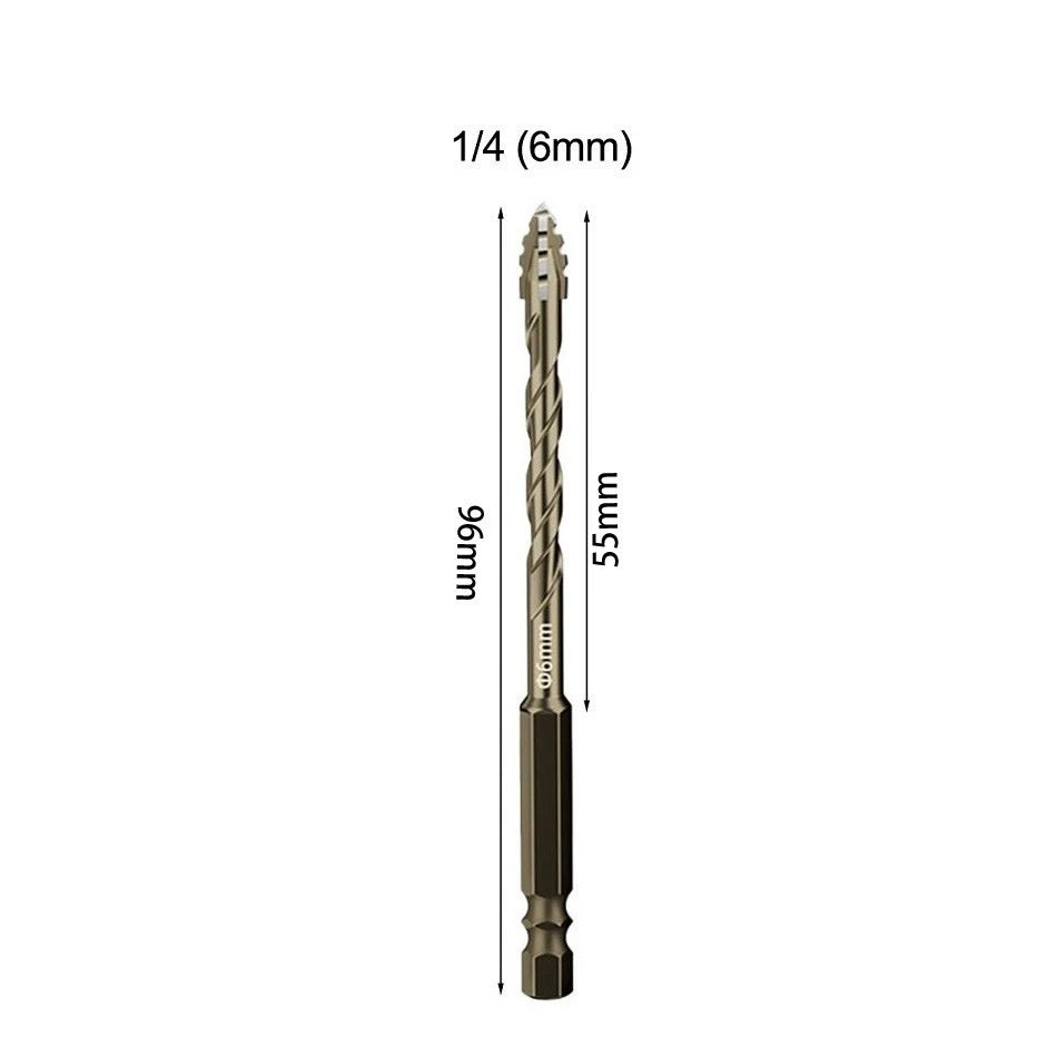 Eccentric FourFlute Drill Bit for Glass Tiles and Hard Materials