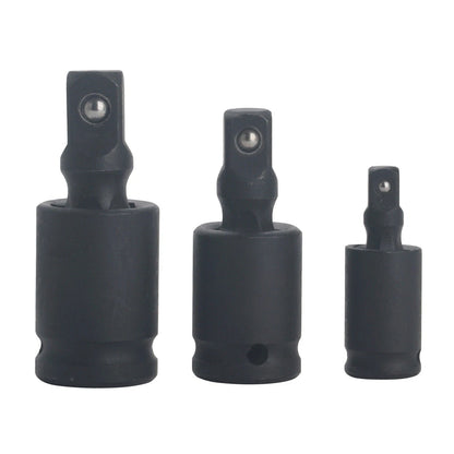 Set of 3 Chrome Molybdenum Impact Universal Joint Socket 1/4" 3/8" 1/2" Drive