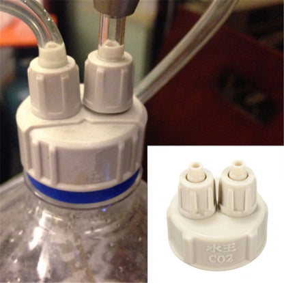 2X Aquarium Bottle Cap for CO2 Diffuser Air Generator System