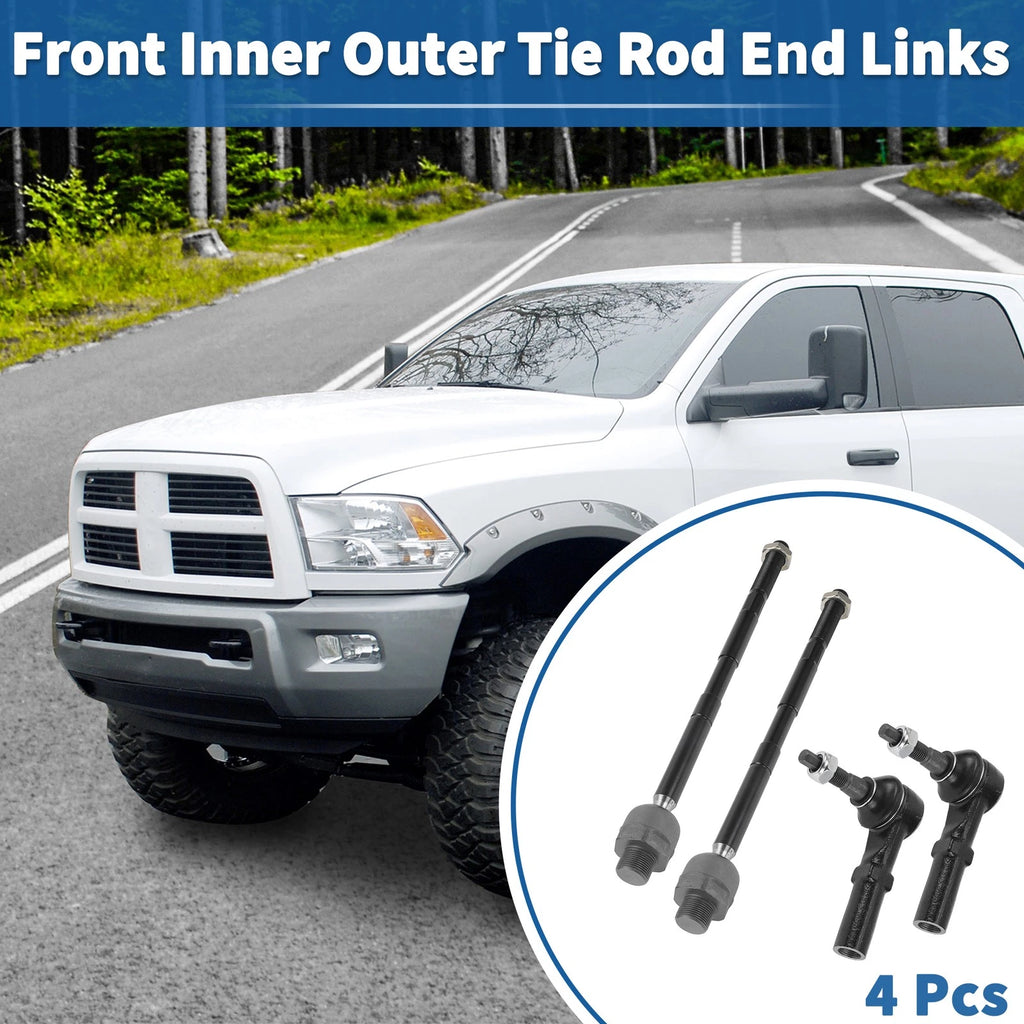 Front Inner Outer Tie Rod End Link Kit (4 pcs) for Dodge Ram 2500 (2003–2010)
