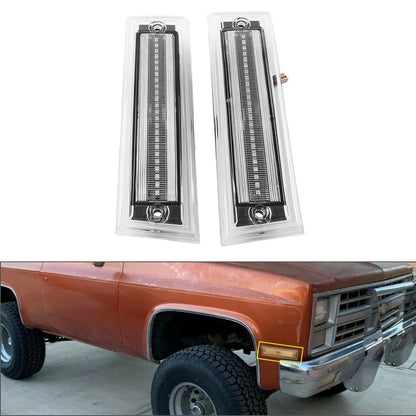 2X Turn Signal Side Marker Light for Chevrolet C10 C20 C30 GMC C1500 C2500 (1973–1987)