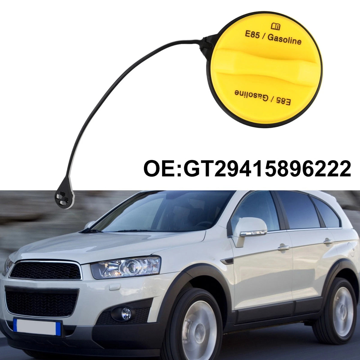 Replacement Gas Cap for Chevrolet Captiva, Malibu - Yellow