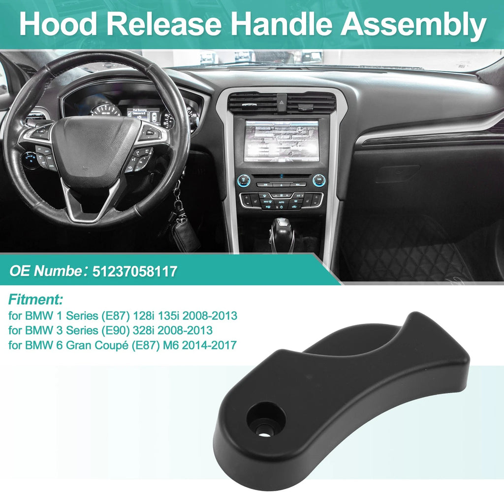 Hood Latch Release Handle OEM Replacement for BMW 1 Series E87 (2008–2013)