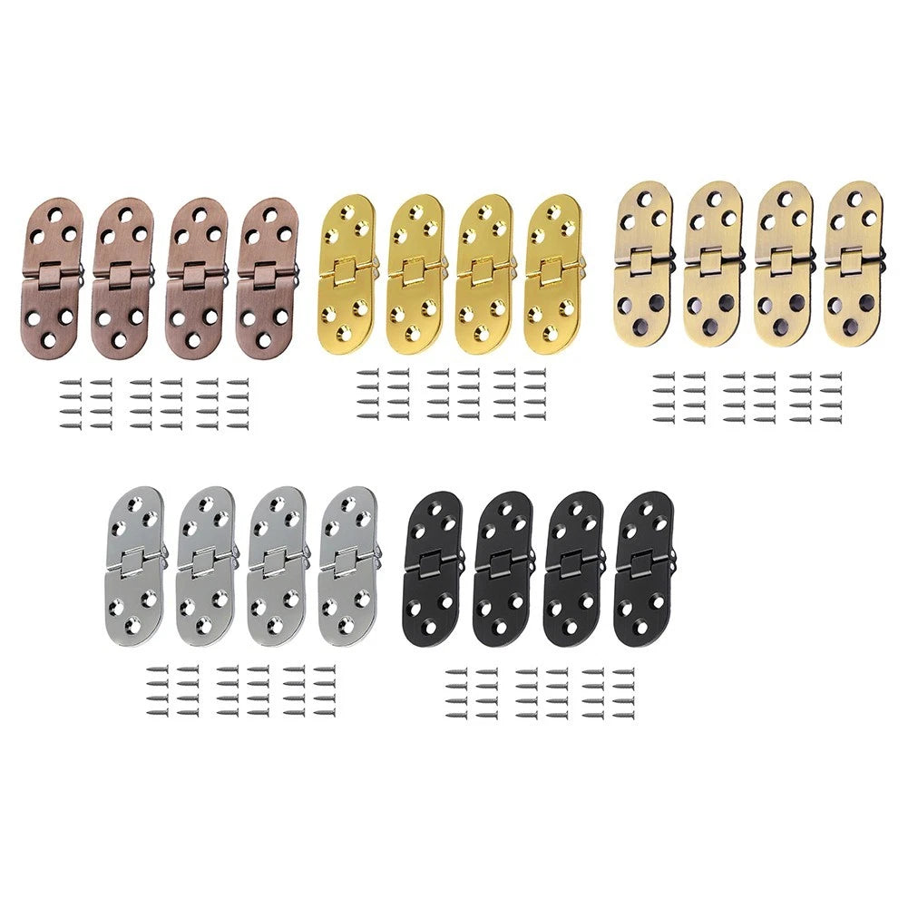 Set of 4 Zinc Alloy Flip Hinges for Marine Use, Rust Resistant