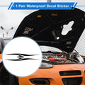 1 Pair Flame Pattern Car Bumper Sticker Decal for Universal Fit (161x28cm)