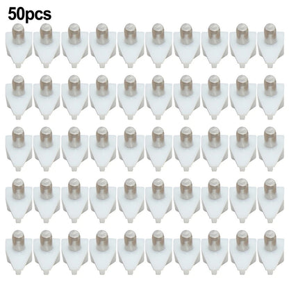 50 Pcs Shelf Studs Pegs with Metal Pin for Universal Shelving