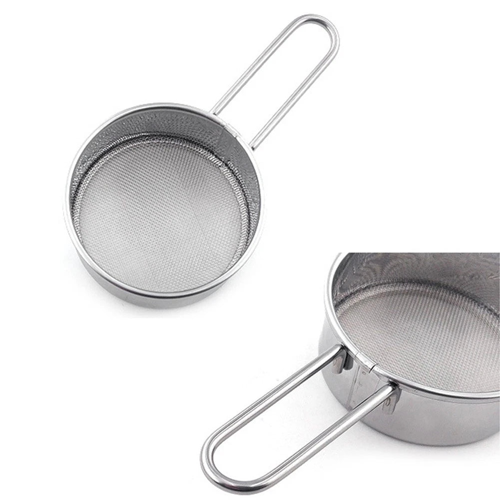 Stainless Steel Flour Sieve Hand-Held Mesh Screen Filter for Baking