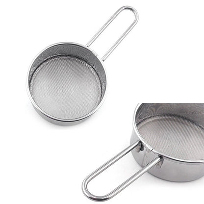 Stainless Steel Flour Sieve Hand-Held Mesh Screen Filter for Baking