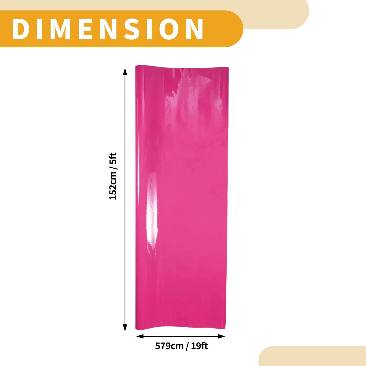 Car Wrap Film 579x152cm for Universal Use (1 Pc) - Bright Rose Red Vinyl