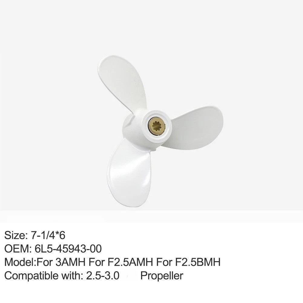 7-1/4x6 inch Outboard Propeller Designed for 2.5 For Hp and 3.0 For Hp Motors