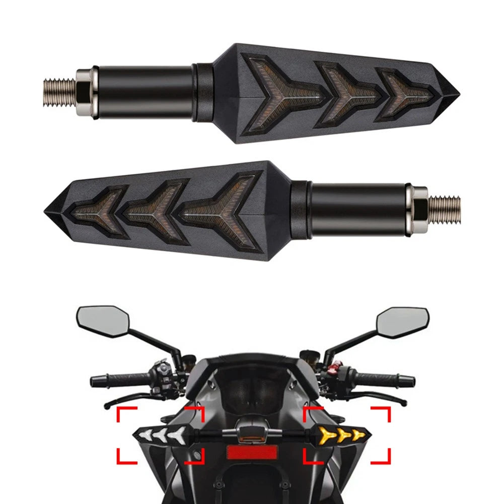 Sequential LED Turn Signal Amber Blinker Light Pair for
