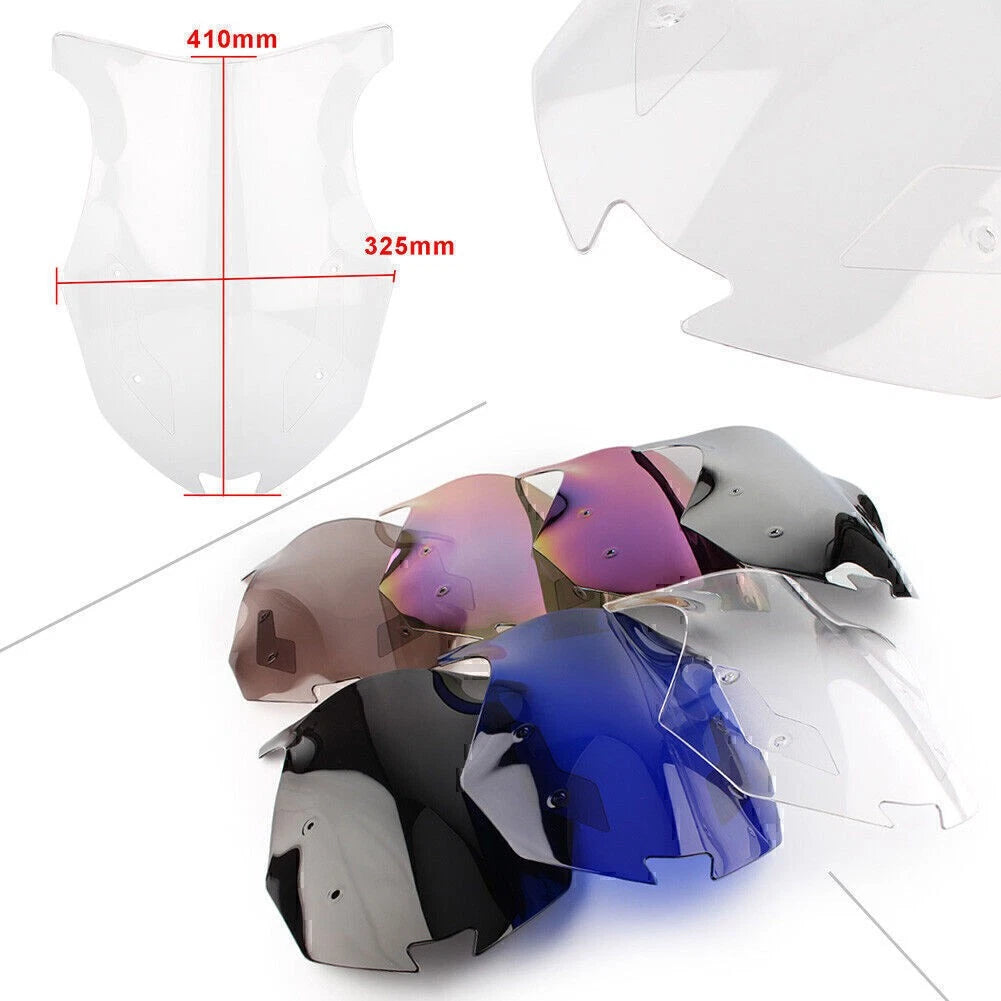Motorcycle Front Windshield Screen For Kawasaki Z1000SX 2017-2019 Double Bubble
