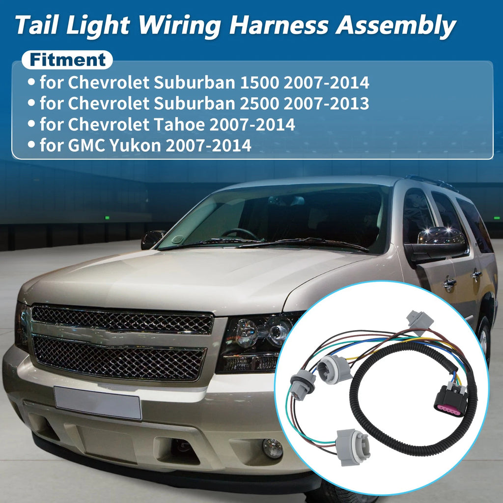 Tail Light Wiring Harness Socket Replacement for Chevy Suburban Tahoe (2007–2014)
