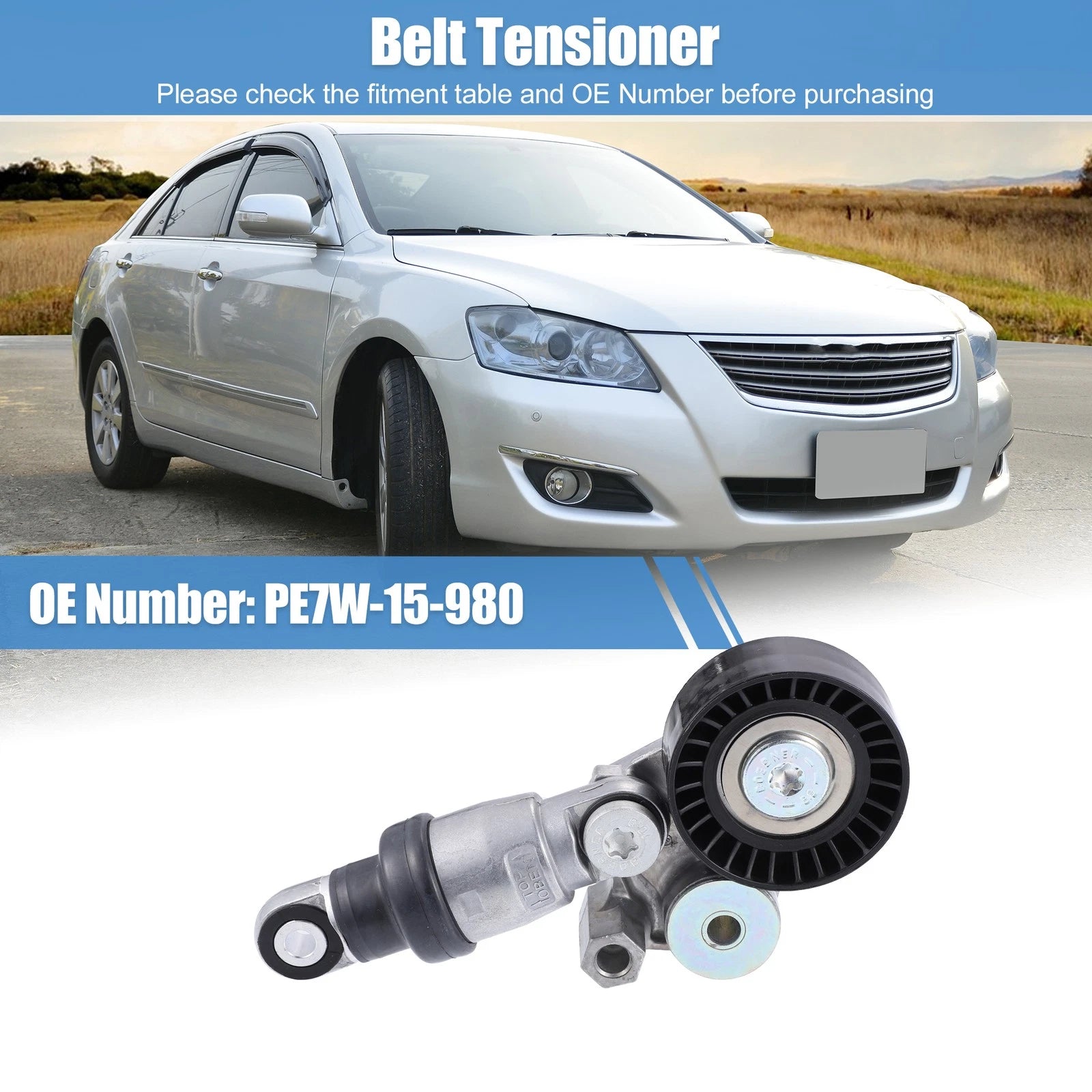 Engine Belt Tensioner Pulley Replacement for Mazda 3 (2004–2018)
