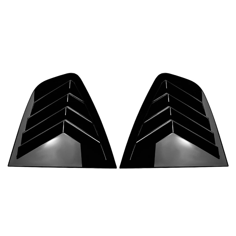 Glossy Black Rear Window Louver Shutter Cover Trim for Alfa Romeo Giulia (2015–2024)