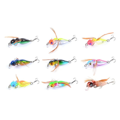 9PCS Minnow Baits 3.4g/4.5cm Ant Insect Bionic Lures