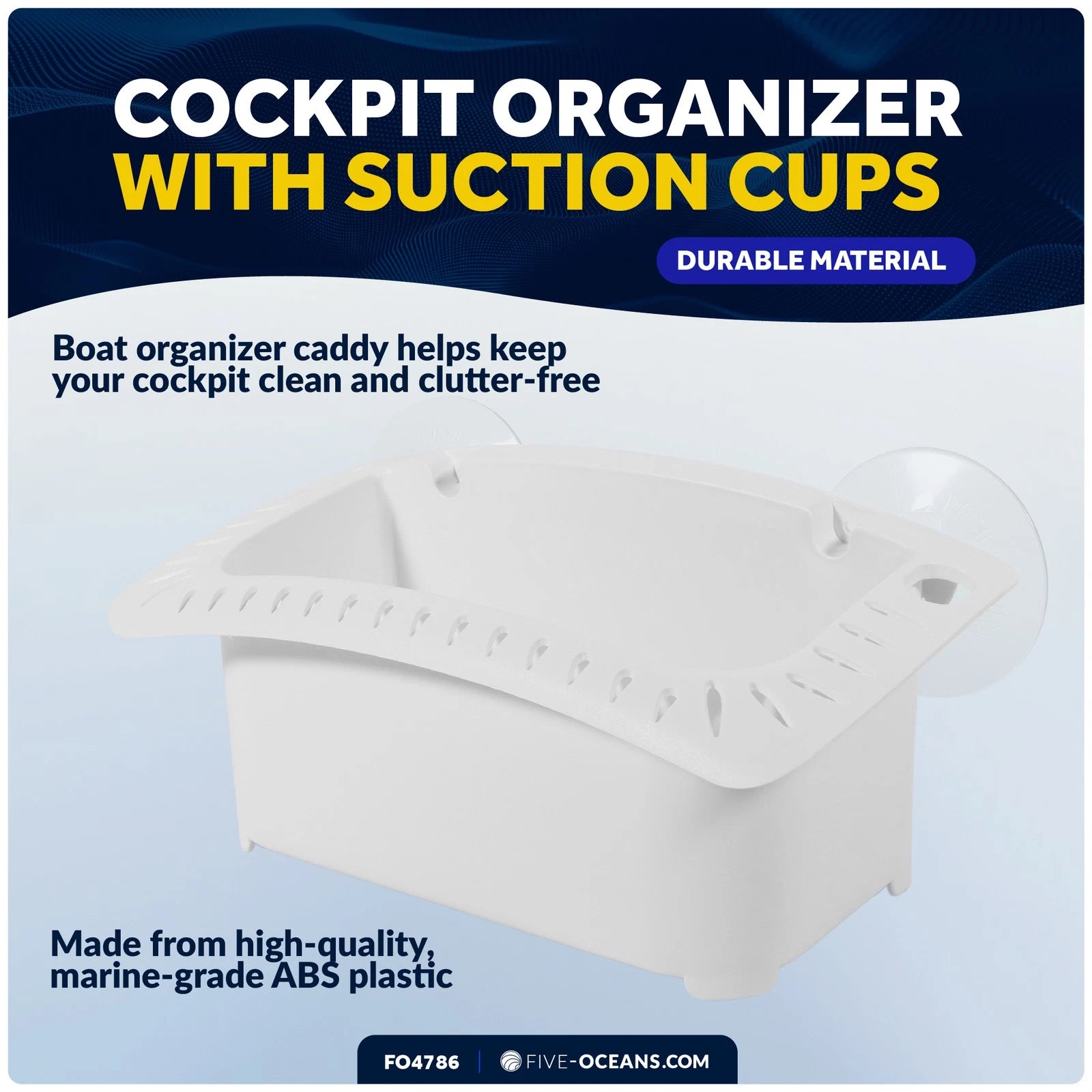 Boat Caddy Organizer Suction Cups Mount for (2010–2023)
