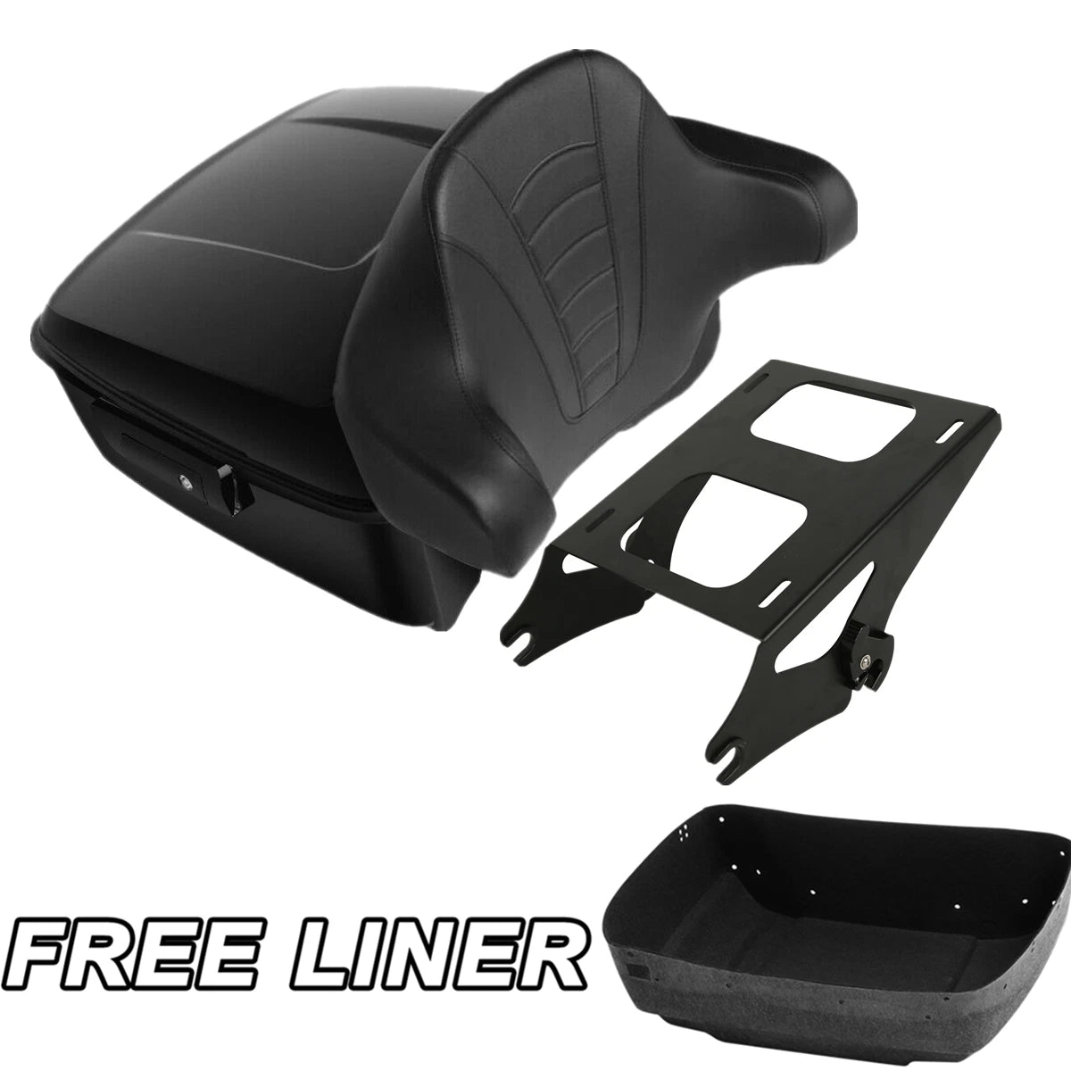 Trunk Backrest Pad Mount Rack for Harley Touring Road Glide (2014–2025)