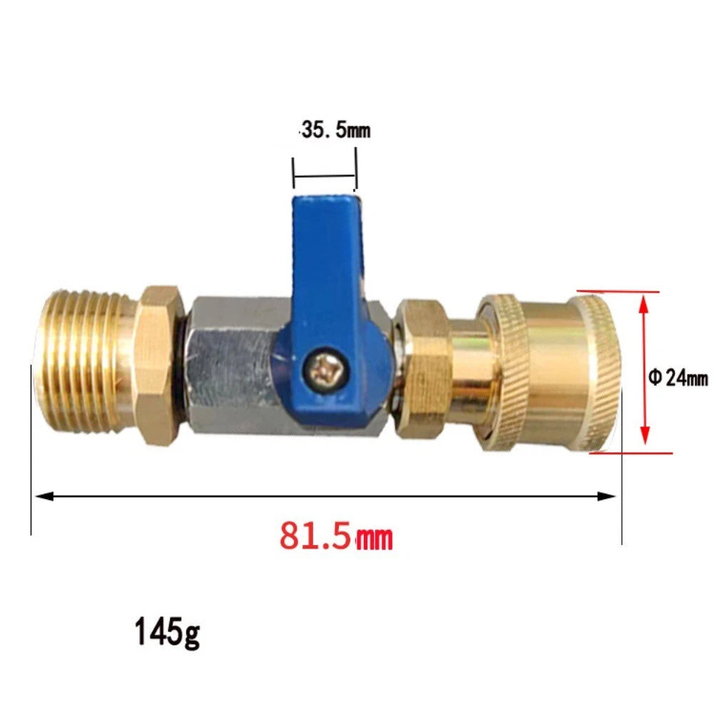 Quick Connect M22 Adapter 14mm with On Off Switch for Pressure Washers
